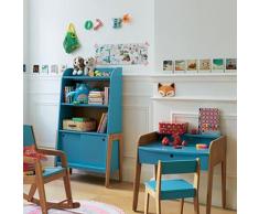 Chaise vintage BLEUE pour enfant Bleu, Naturelle