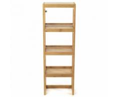 Étagère de salle de bains en bambou H100cm Naturelle