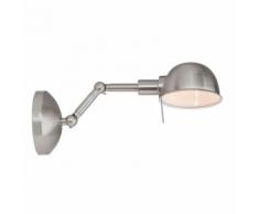 Applique murale en métal L29cm avec bras articulé Gris