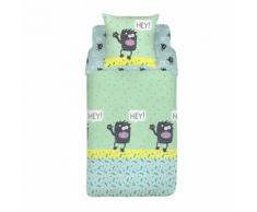 Housse de couette enfant et 1 taie d'oreiller Bleu