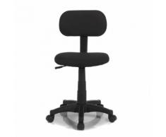 Chaise de bureau dactylo noire à roulettes Noir