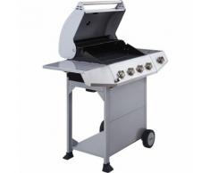 Barbecue au gaz gris 5 brûleurs Gris