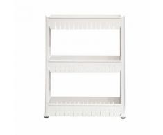 Étagère blanche à roulettes à 3 étages {CouleurRetravaillée}