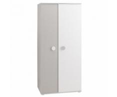 Armoire enfant blanche et grise 2 portes {CouleurRetravaillée}