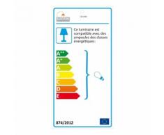 Lampe trépied à poser en acier noir et cuivré H53cm Noir, Cuivre