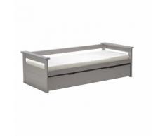 Lit banquette gigogne gris (90x190cm) {CouleurRetravaillée}