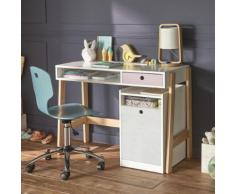 Bureau enfant avec caisson sur roulettes