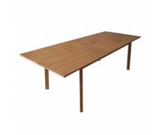 Table de jardin extensible en eucalyptus (6 à 8 places) Naturelle