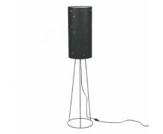 Lampe de sol H122cm en acier noir et à abat-jour perforé Noir