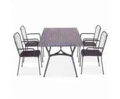 Brice Fauteuil de jardin noir en acier Alinea