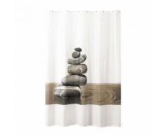 Rideau de douche à motifs zen Gris
