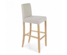 Chaise haute H66cm déhoussable - tissu beige Beige