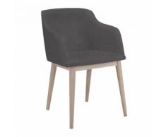 Cork Chaise capitonnée avec accoudoirs gris anthracite Alinea Gris
