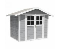 Abri de jardin Grosfillex gris clair PVC 4,9m² Gris