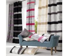 Coussin rectangulaire gris et rose 30x50cm