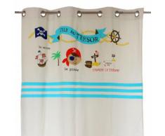 Rideau à illets 110x250cm motifs pirate pour enfant Multicolore