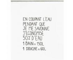 Rideau de douche à motifs Blanc