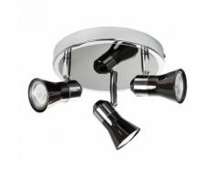 Plafonnier en métal chromé à 3 lumières orientables LED {CouleurRetravaillée}