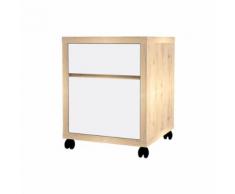 Caisson à roulettes à 1 tiroir 1 porte H62m Beige