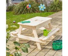 Table bac à sable en bois pour enfant Naturelle