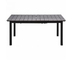 Glass Table de jardin extensible grise en bois composite (6 à 10 places) Alinea