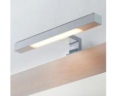 Spot de salle de bains à LED en alu chromé L30cm Gris
