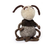 sigikid BEASTS 38490, peluche fourmi Hugo Hopdipop, coloris brun/écru, taille 31 cm