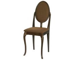 High Street Design Bronze Lot de 4 chaises de salle à manger avec pied cabriole et coussins en tissu à expresso
