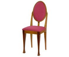 High Street Design antique Lot de 6 chaises de salle à manger en chêne avec pieds Nuovo et coussins en tissu fuchsia