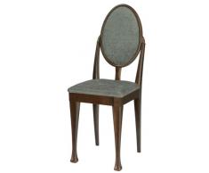 High Street Design Bronze Lot de 6 chaises de salle à manger en acier avec pieds Nuovo et coussins en tissu