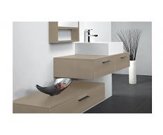 MobilierMoss 13432521902 Tonia Ensemble de salle de bain design 1 vasque MDF Taupe Laqué 100 x 48 x 20 cm