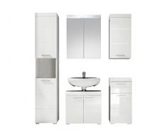 Maisonnerie 1393-901-01 Ensemble Meuble de Salle de Bain 5 éléments Amanda Blanc Ultrabrillant LxHxP 163x190x34 cm
