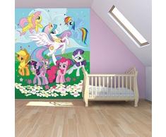 Walltastic Papier peint, Art Disney Little Pony en vinyle, multicolore, 204 x 243 cm
