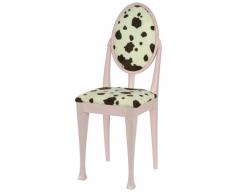 High Street Design Rose Lot de 6 chaises de salle à manger avec pieds Nuovo et coussins en tissu imprimé vache