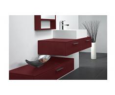 MobilierMoss 13432521898 Tonia Ensemble de salle de bain design 1 vasque MDF Bordeaux 100 x 48 x 20 cm