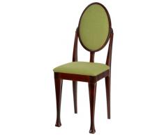 High Street Design Redwood Antique Lot de 2 chaises de salle à manger avec pieds Nuovo et coussins en tissu vert