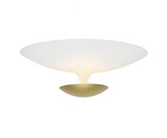 Brilliant 94433/65, plafonniers, métal, 42 W, G9, Blanc/Or, 19,5 x 55 x 19,5 cm