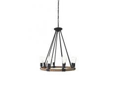 Moycor éclairage Lampe Industrielle toit ara-Fer a % 2Fcuerda 60 cm 220/240 V 60 W Noir