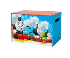 Thomas le train 866016 Coffre de rangement Bois Bleu/Rouge 39,5 x 59,5 x 39,5 cm