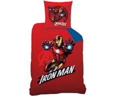 CTI 044228 Housse de Couette Avengers Mission Enfant Coton Bleu 140 x 200 cm + Taie 63 x 63 cm