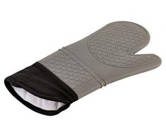 JD Diffusion 8020817 Gant Anti Chaleur Coton et Silicone Bois Gris 22x51x32 cm