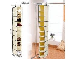 10 Poche à suspendre étagères Organiseur Vêtements Chaussures de stockage Armoire Tidy Vêtements Rack