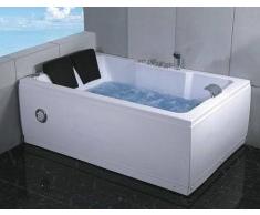items-france SALUSA2+ rchauf - Baignoire 2 places hydromassante 185x120x66