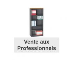 Bibliothèque haute navis merisier/anthracite