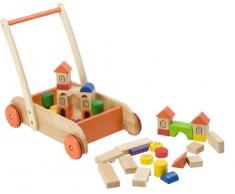 Voila - S624h(3) - Jouet À Tirer - Chariot De Marche Pour Bébé Avec Blocks En Bois