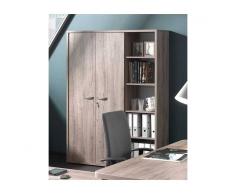 Nilmex Armoire de classement pour bureau coloris chêne canadien