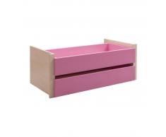 Nilmex Coffre de rangement design princesse coloris rose et blanc