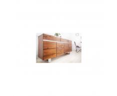 Depotmeubles Enfilade contemporaine 170 cm en bois d'acacia massif coloris naturel