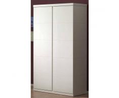 LARA Armoire 2 portes en blanc laqué pour chambre enfant
