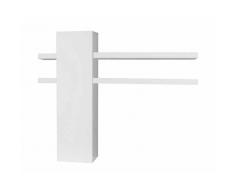 ELECTRA Elément de rangement suspendu blanc laqué avec porte et 4 tablettes